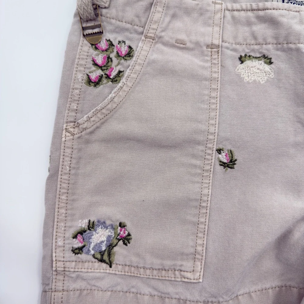 Lucky Brand Floral Embroidered Shorts Womens 10 Boho Cottagecore Shabby Utility